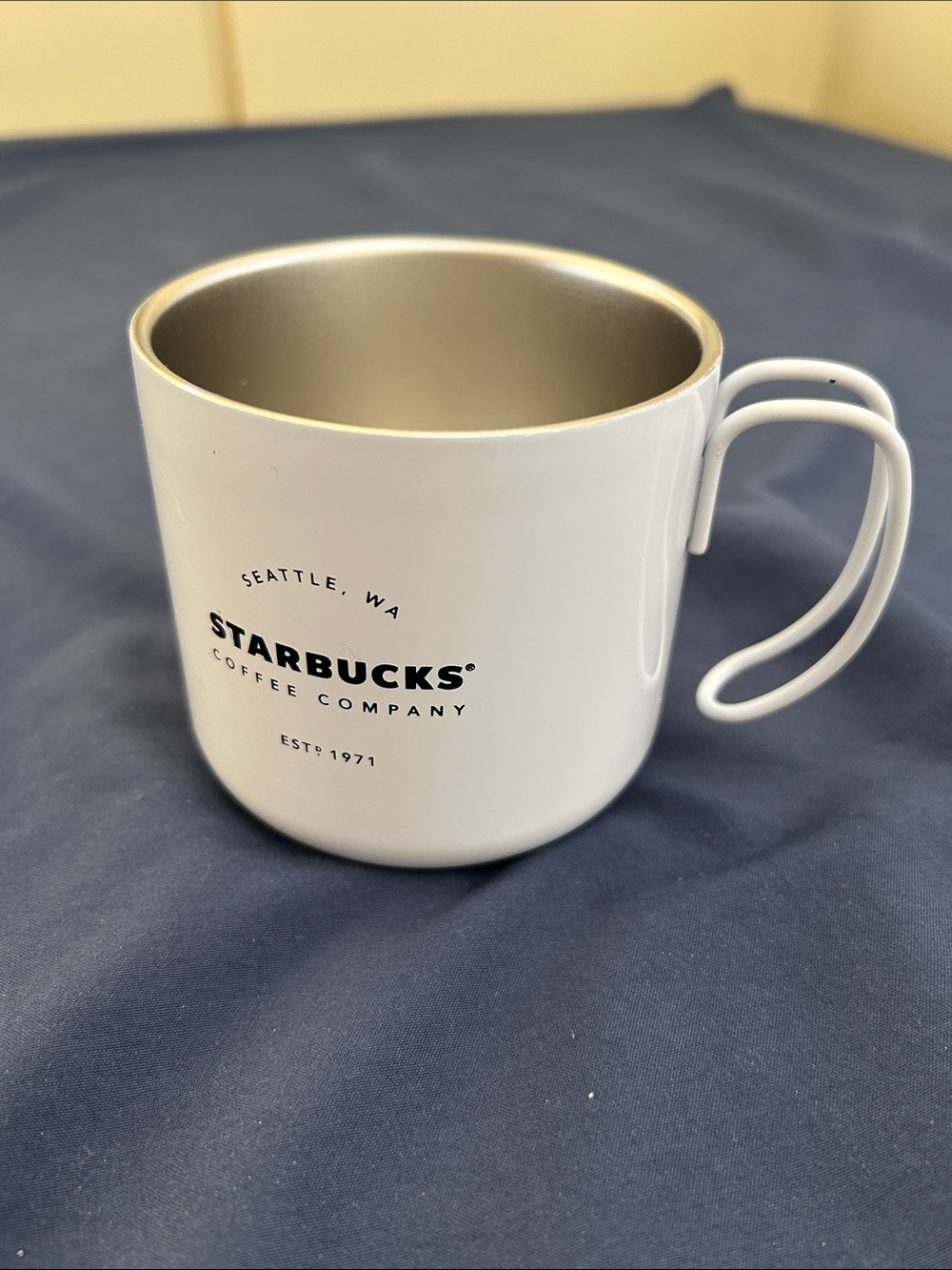 Starbucks vintage 2016 White Coffee Mug with Black Logo